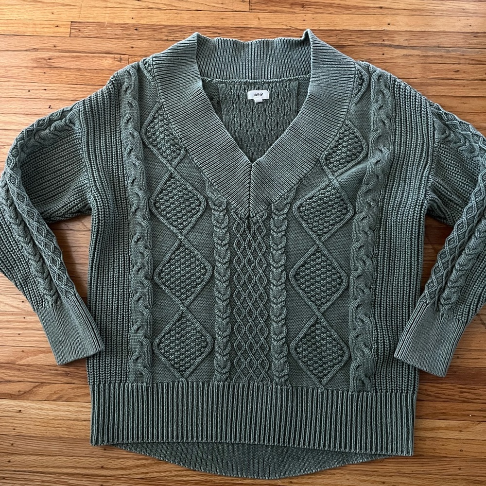 Emerald green Aerie knit sweater